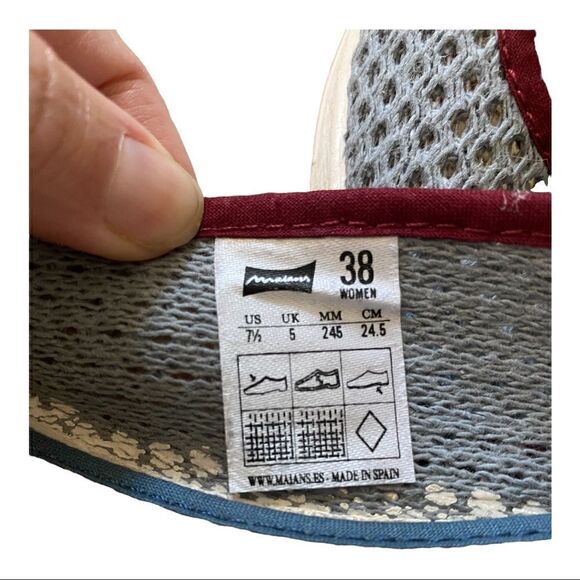 Maians | Handmade INES REJILLA – INDIGO Peep Toe Wedge Slip Ons  | 7.5 - Picture 10 of 10